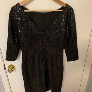 Le Chateau - black sequins dress